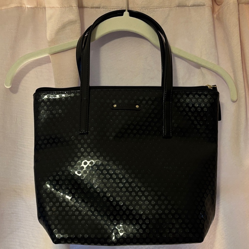 Kate Spade Shiny Black Tote Bag